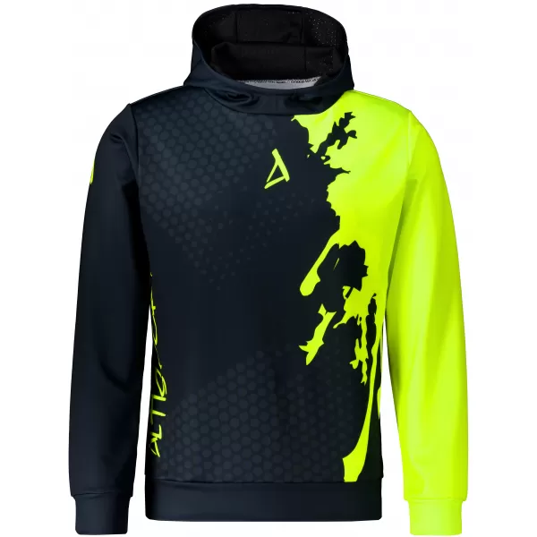  Pánska prémiová funkčná mikina ALTISPORT VOJ/ALM112MI01 ČIERNO-FLUO ŽLTÁ 