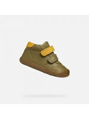 Chlapci naboso GEOX STEPPIEUP B565WC00085CE32P KAKI