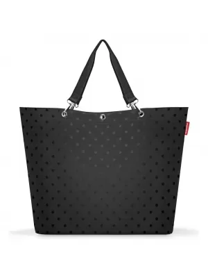 Taška REISENTHEL SHOPPER XL LESKLÉ BODKY ČIERNE