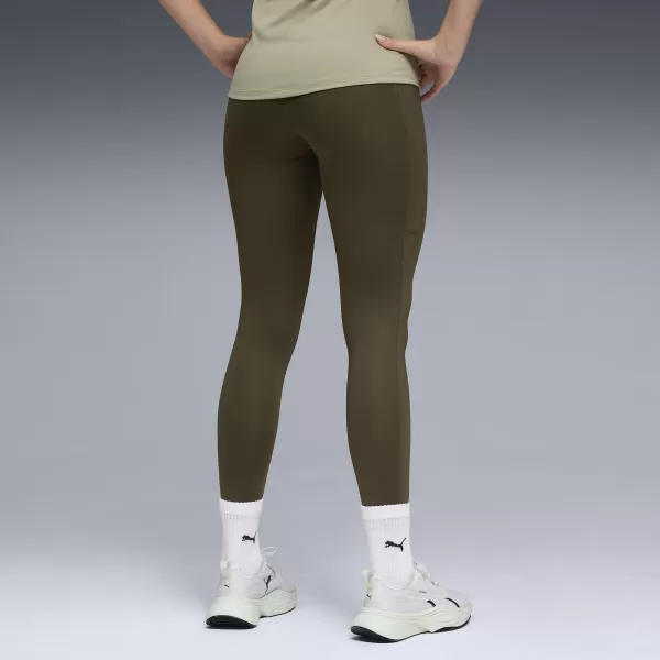  Legíny PUMA W TAD ESSENTIAL TIGHT - HW 7/8 52589970 TMAVÁ OLIVA 