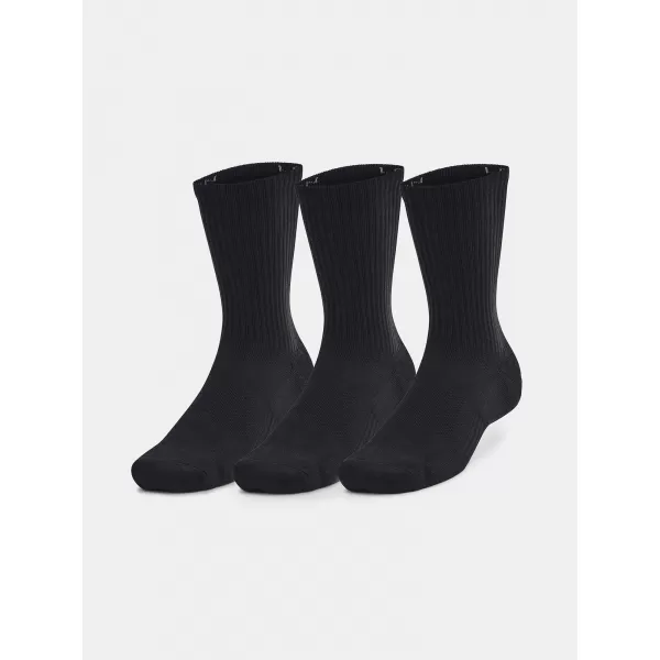  Ponožky UNDER ARMOUR UNISEX UA TC 3PK CREW 1386311-001 ČIERNA 