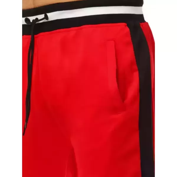  Pánske tepláky DSTREET UX3359 ČERVENÁ 