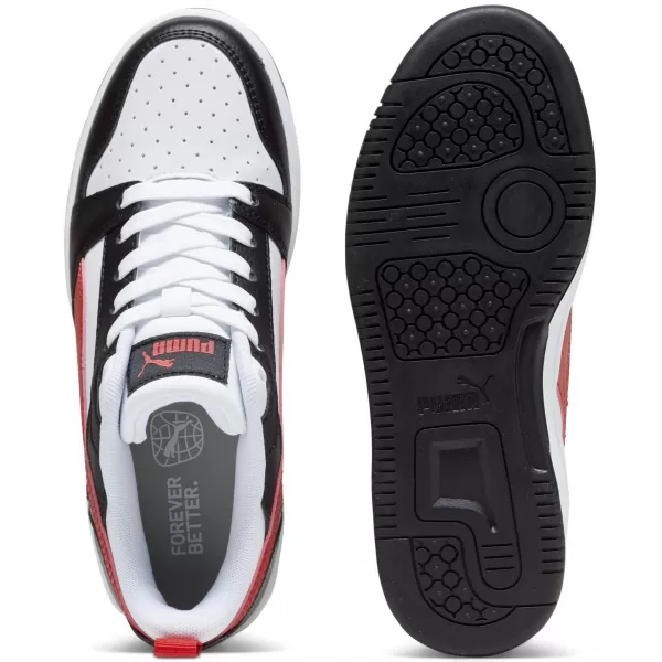  Detská obuv PUMA REBOUND V6 LO JR 39383304 PUMA BIELA/ČERVENÁ/ČIERNA 