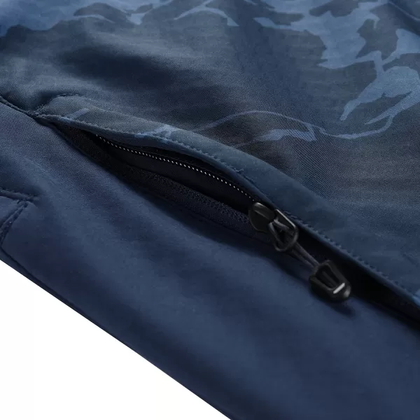  Pánska bunda so softshell ALPINE PRO HOOR MODRÝ 