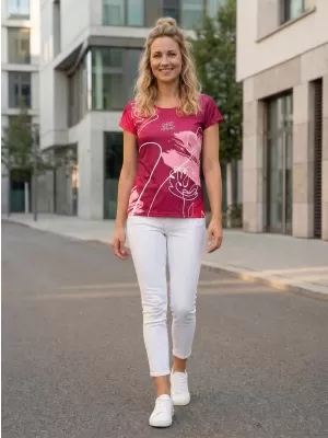 Dámska voľnočasová košeľa premium ALTISPORT VOJ/ALW120TR06 FUCHSIOVÁ