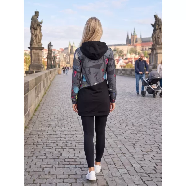  Dámska mikina KIXMI VONITA TMAVO ŠEDÁ 
