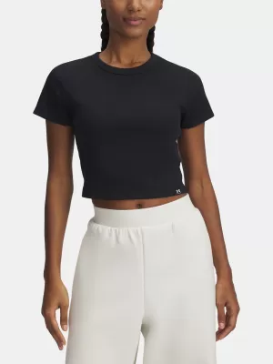 Dámske tričko UNDER ARMOUR UA RIVAL RIB BABY TEE 6000264-001 ČIERNA