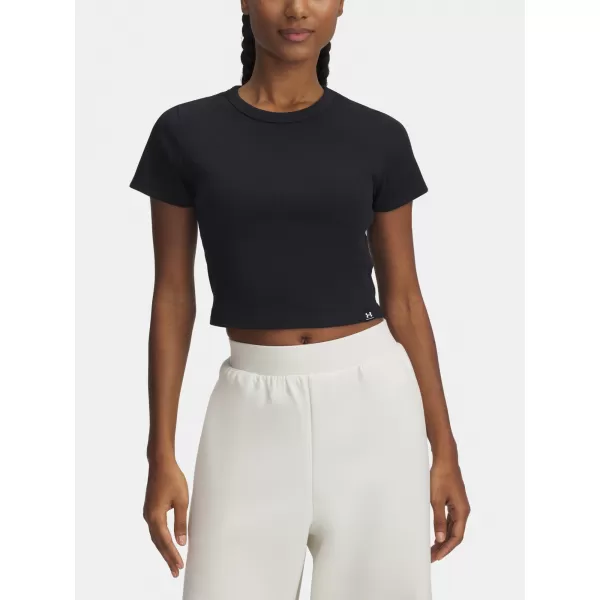  Dámske tričko UNDER ARMOUR UA RIVAL RIB BABY TEE 6000264-001 ČIERNA 