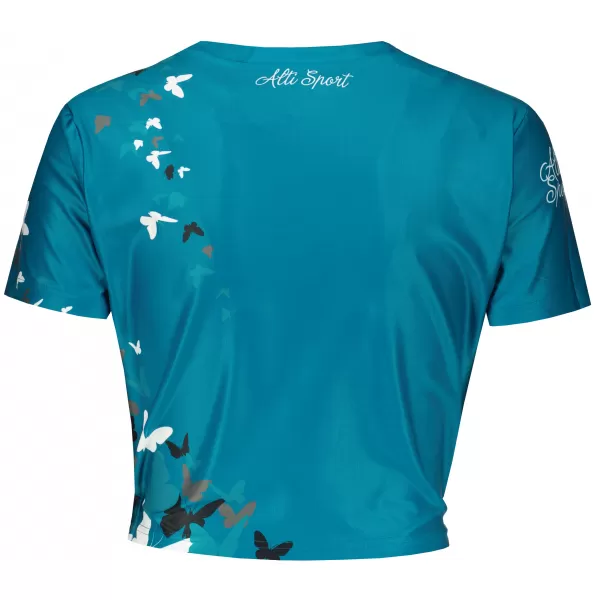  Dámsky funkčný prémiový crop top ALTISPORT VOJ/ALW022TR07 PETROLEJOVÁ PETROLEJ 
