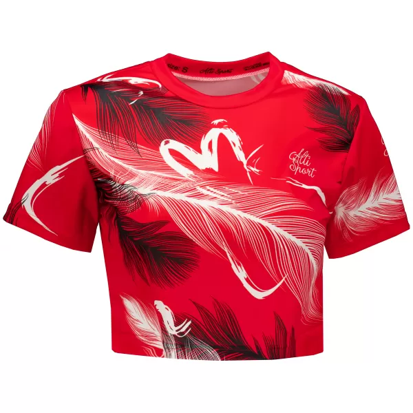  Dámsky prémiový crop top ALTISPORT VOJ/ALW001TR07 ČERVENÁ 