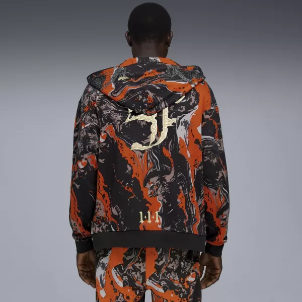  Pánska mikina PUMA LAFRANCE HEEM ERA FULL ZIP 63247101 ORANŽOVÁ GLO/AOP 