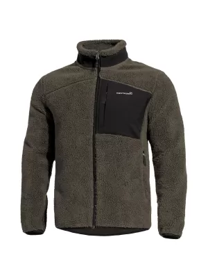 Fleecová mikina PENTAGON SUMMIT SHERPA FLEECE K08063 HNEDÁ ŠEDÁ
