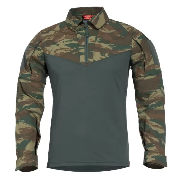  Pánske tričko s dlhým rukávom PENTAGON RANGER SHIRT K02013 ŠEDÁ KAMUFLÁŽ 