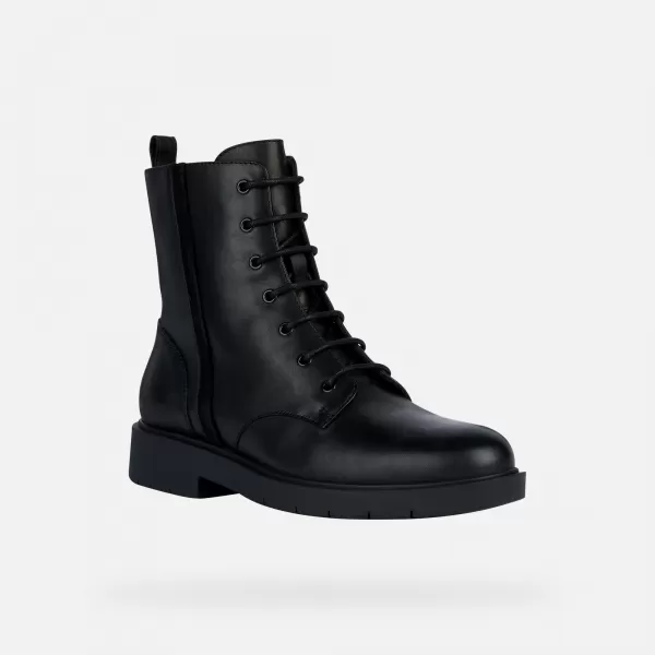  Dámske členkové čižmy GEOX SPHERICA EC1 G004200 ČIERNA 