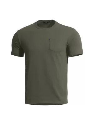 tričko PENTAGON AGERON T-SHIRT WITH POCKET K09012 HNEDÁ ŠEDÁ