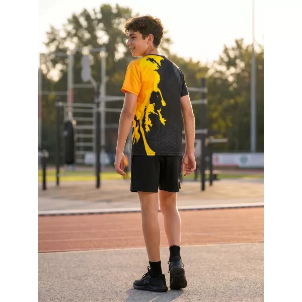  Detské prémiové funkčné tričko ALTISPORT VOJ/ALM112TR01 ČIERNO-FLUO ORANŽOVÁ 