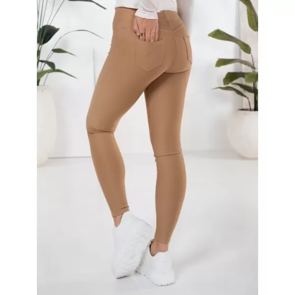  Dámske nohavice DSTREET UY2734 KARAMEL 