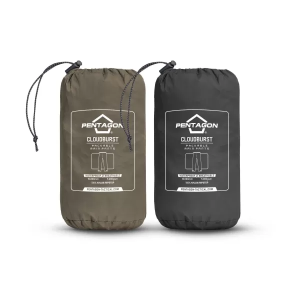  Nohavice PENTAGON CLOUDBURST PACKABLE UNISEX RAIN PANTS K07021 HNEDÁ ŠEDÁ 