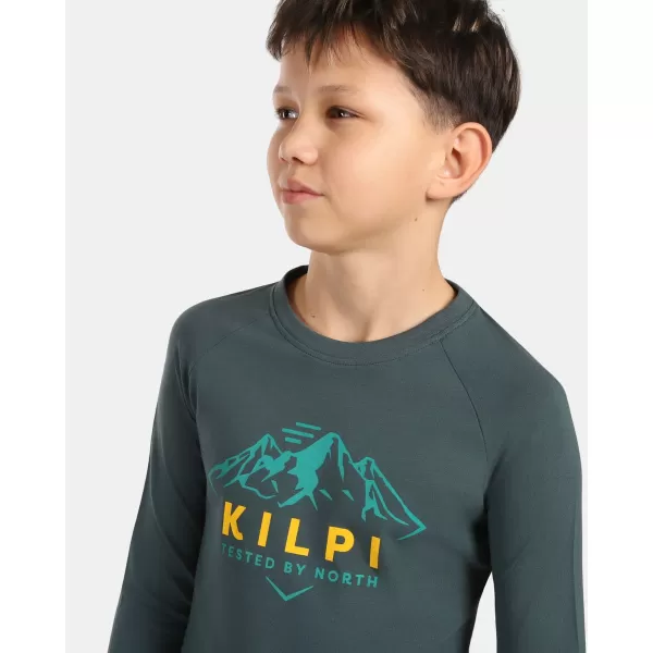  Chlapčenské tričko KILPI VERATI-JB ZJ0301KI TMAVO ZELENÁ 