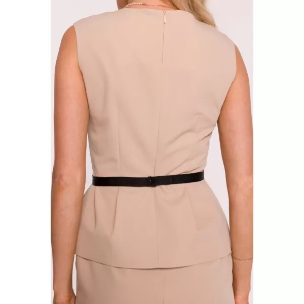  Šaty STYLOVE S427 BÉŽOVÁ 