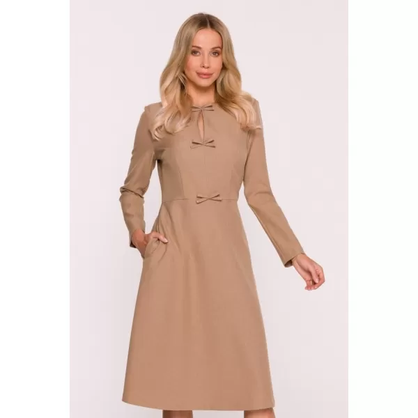  Šaty STYLOVE S413 BÉŽOVÁ 