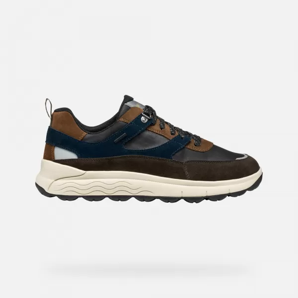  Pánske tenisky GEOX SPHERICA 4X4 B ABX G011290 TMAVO HNEDÁ 