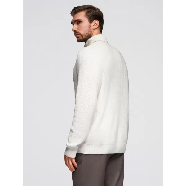  Pánsky sveter OMBRE OM-SWTN-0162 BIELY 