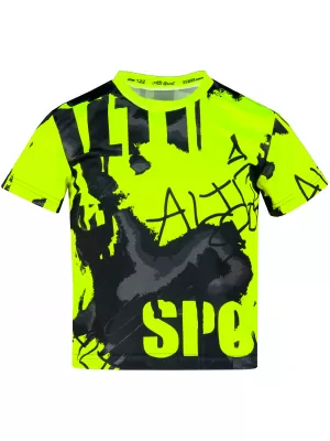 Detské prémiové funkčné tričko ALTISPORT VOJ/ALK076TR01 ČIERNA/FLUO ŽLTÁ
