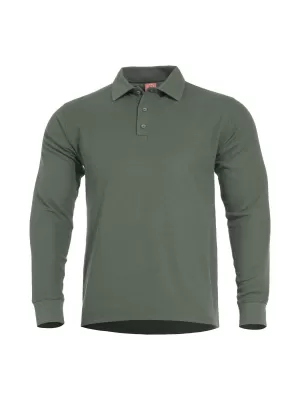tričko PENTAGON ANIKETOS LONG POLO K09013 CAMO ZELENÁ
