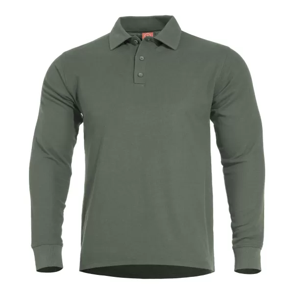  tričko PENTAGON ANIKETOS LONG POLO K09013 CAMO ZELENÁ 