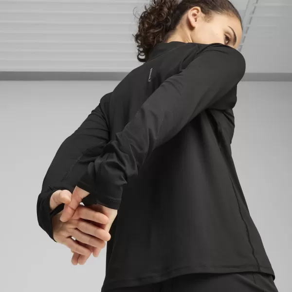  Tričko PUMA W RUN VELOCITY CLOUDSPUN 1/4 ZIP 52665001 PUMA BLACK 