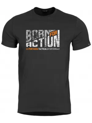 tričko PENTAGON AGERON BORN FOR ACTION K09012 ČIERNA