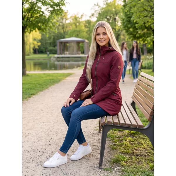  Dámska bunda softshell ALTISPORT GEMEE BURGUNDSKO 