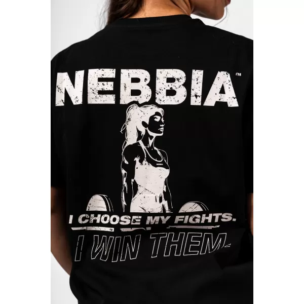  Nadrozmerné tričko RESET 491 BLACK Nebbia 