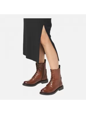Dámske členkové čižmy GEOX G004555 SVETLO HNEDÁ