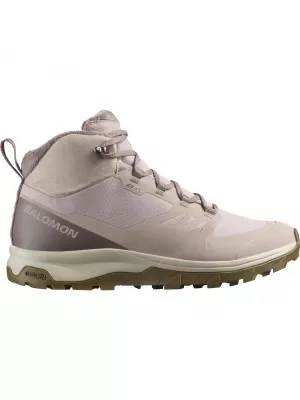 Dámske topánky SALOMON OUTSNAP WATERPROOF W ETHEREA/ŽELEZO/KOJOT HNEDÁ