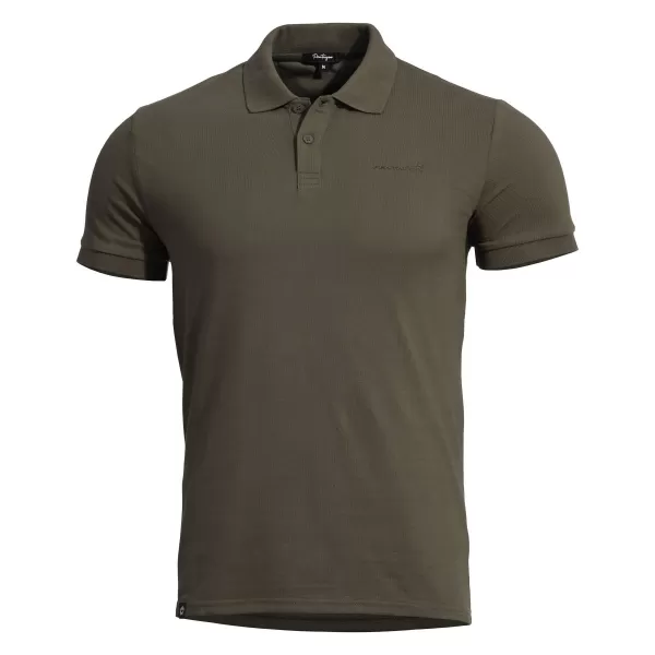  Pánske tričko s golierom PENTAGON MOTH PIQUET POLO SHIRT K09047 HNEDÁ ŠEDÁ 