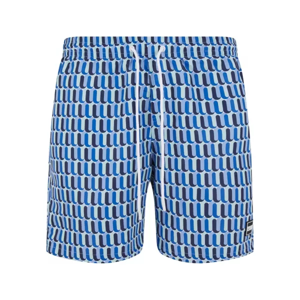  Kúpanie URBAN CLASSICS TB2679 MODRÝ RETRO VZOR 