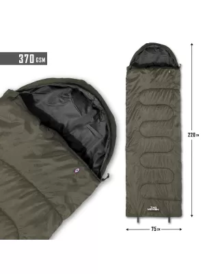 Spací vak PENTAGON MAJOR SLEEPING BAG 370GR/M² D19002 HNEDÁ ŠEDÁ
