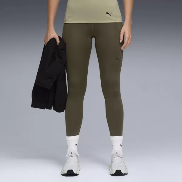  Legíny PUMA W TAD ESSENTIAL TIGHT - HW 7/8 52589970 TMAVÁ OLIVA 