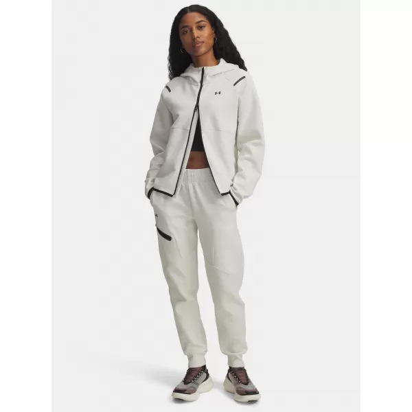  Dámske tepláky UNDER ARMOUR UNSTOPPABLE FLC JOGGER 1379846-110 BIELA 