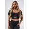 Tvarujúci bezšvový crop top FLOW SEAMLESS 499 BLACK Nebbia