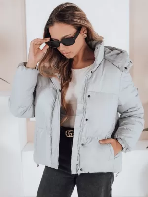 Dámska bunda DSTREET COLLAR TY5190 SVETLO ŠEDÁ