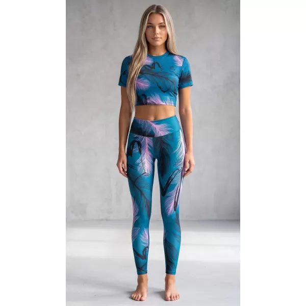  Dámsky prémiový crop top ALTISPORT VOJ/ALW001TR07 PETROLEJOVÁ/SVĚTLE RŮŽOVÁ BENZÍNOVÁ/SVETLORUŽOVÁ 