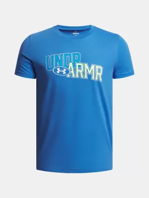 Chlapčenské tričko UNDER ARMOUR OVERLAY WM SS MODRÁ