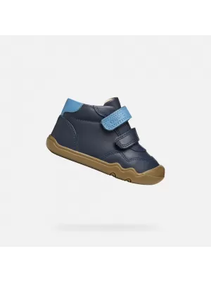 Chlapci naboso GEOX STEPPIEUP B565WC00085C0700 TMAVO MODRÁ