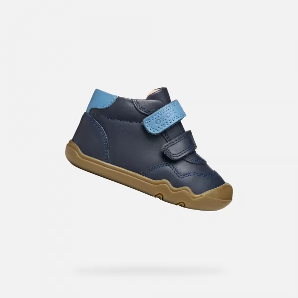  Chlapci naboso GEOX STEPPIEUP B565WC00085C0700 TMAVO MODRÁ 