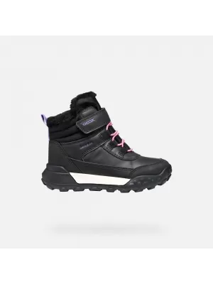 Dievčenské členkové čižmy GEOX TREKKYUP AB J46M7A0MEMSC9266 ČIERNA