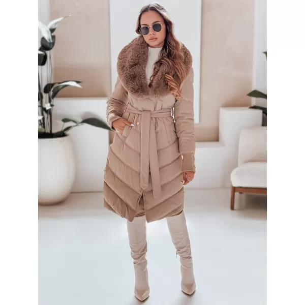  Dámsky kabát DSTREET TY5077 KARAMEL 