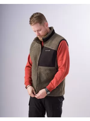 Pánska vesta PENTAGON SUMMIT SHERPA FLEECE VEST K04016 HNEDÁ ŠEDÁ